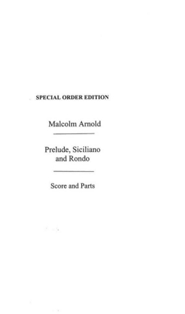 Prelude, Sicillano and Rondo Wind Ensemble Partitur + Stimmen