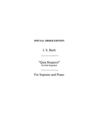 Quia Respexit Soprano Voice and Piano Buch