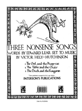 Three Nonsense Songs Vocal and Piano Buch