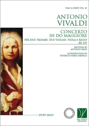 Concerto in Do Maggiore RV 537 2 Trumpets, 2 Violins and Double Bass Partitur + Stimmen