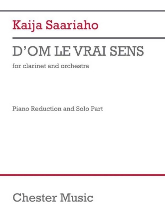 D'Om le Vrai Sens (Piano Reduction) Orchestra and Clarinet Book & Part[s]