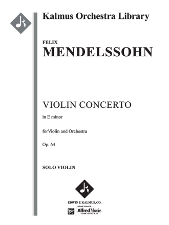 Concerto for Violin E min Op 64 VN Part Full Orchestra