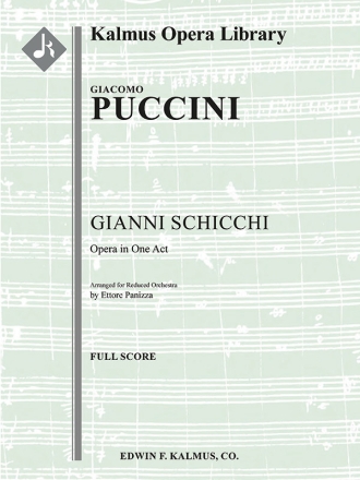 Gianni Schicchi (reduced orch) Score Scores