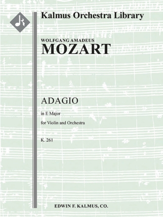 Adagio in E Major, K. 261 (f/o score) Scores