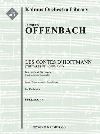 Hoffmann: Intermezzo/Barcarolle (f/o sc) Scores