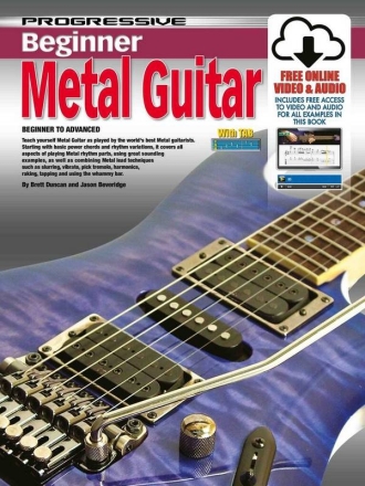 Progressive Beginner Metal Guitar Guitar Book & Media-Online