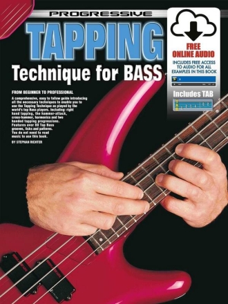 Progressive Tapping Technique for Bass Bass Guitar Book & Audio-Online