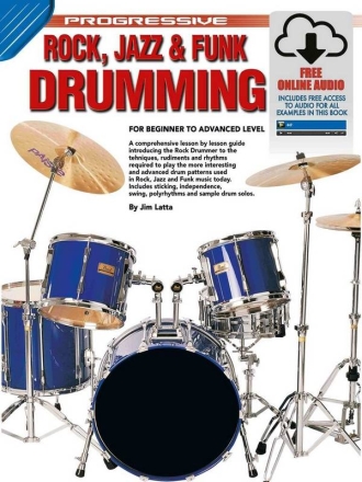 Progressive Rock, Jazz And Funk Drumming Drums Book & Audio-Online