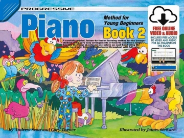 Progressive Piano Method for Young Beginners-Bk 2 Piano Book & Media-Online