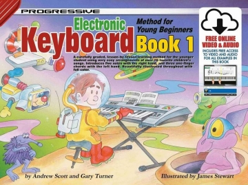 Progressive Keyboard Method for Young Beginners 1 for keyboard Book & Media-Online