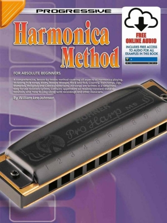 Progressive Harmonica Method Harmonica Book & Audio-Online