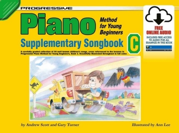 Progressive Piano Method for Young Beginners -C Piano Book & Audio-Online