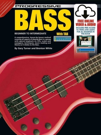 Progressive Bass Bass Guitar Book & Media-Online