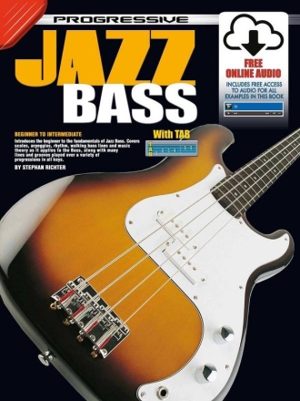 Progressive Jazz Bass Bass Guitar Book & Audio-Online