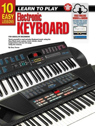 10 Easy Lessons - Learn To PlayKeyboard Keyboard Book & Media-Online