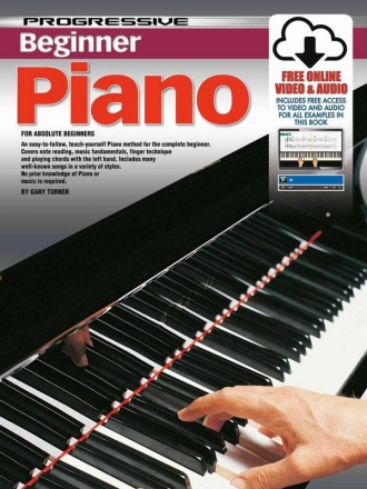 Progressive Beginner Piano Piano Book & Media-Online