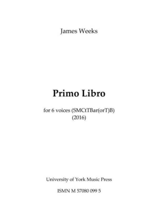 Primo Libro 6-Part Mixed Choir Choral Score