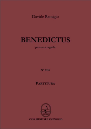 Benedictus SATB a Cappella Score