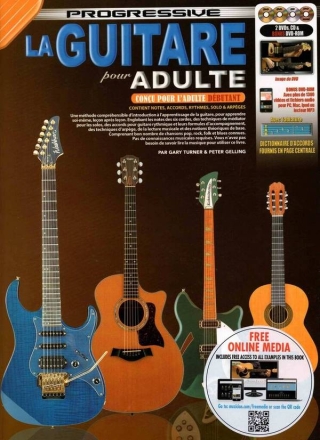 La Guitare Progressive Pour Adulte Guitar Book & Media-Online