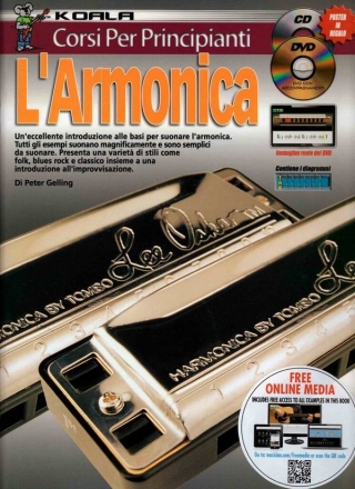 10 Facili Lezioni: Imparate a Suonare l?Armonica Harmonica Book & Media-Online