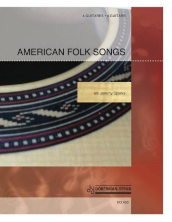 American Folk Songs 4 Guitars Partitur + Stimmen