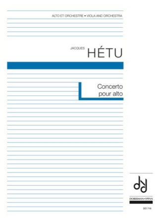 Concerto pour alto, opus 75 Orchestra Partitur + Stimmen