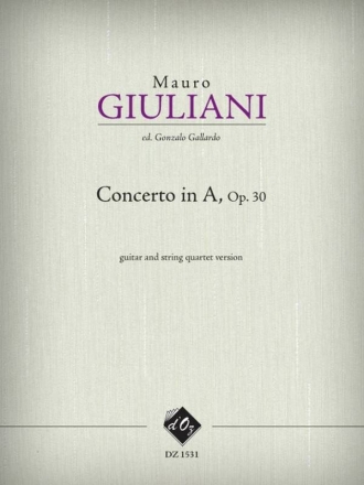 Concerto in A, opus 30 Guitar and Stringorchestra Partitur + Stimmen