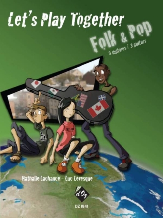 Let's Play Together - Folk & Pop 3 Guitars Partitur + Stimmen