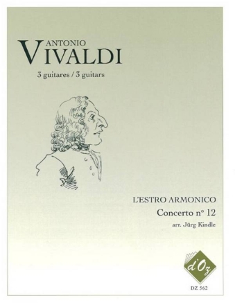 L'Estro Armonico, Concerto no 12, RV 265 3 Guitars Partitur + Stimmen