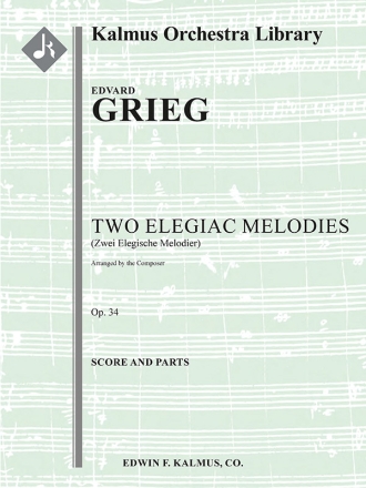 Two Elegiac Melodies, Op. 34  (s/o) String Orchestra