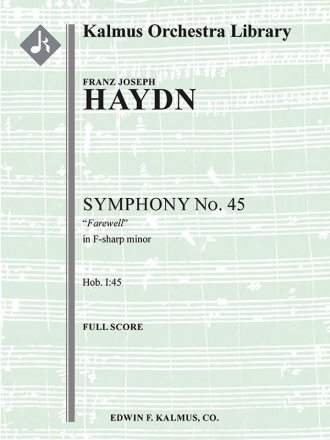 Symphony No. 45 'Farewell' (f/o sc) Scores