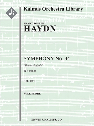 Symphony No 44 'Trauersinfonie' (f/o sc) Scores