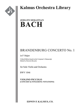 Brandenburg Concerto No 1 in F (violin) Full Orchestra