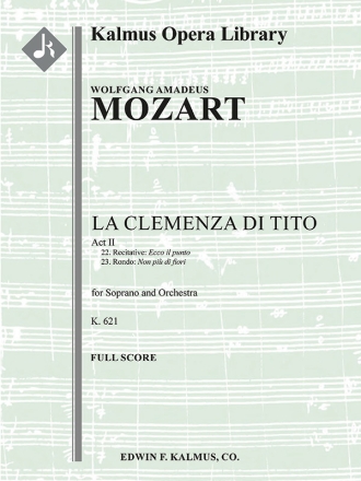 La Clemenza di Tito K 621 (f/o score) Scores