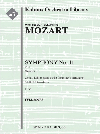 Symphony No. 41 in C (orch sc) Scores