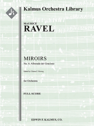 Miroirs, No. 4 (cham orch score) Scores