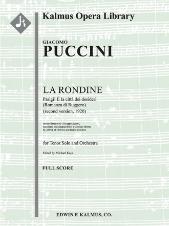 La Rondine: Parigi! (score) Scores