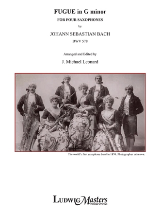 Fugue In G Minor for Sax Quartet (score) Scores