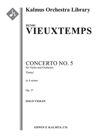 Concerto for Violin No 5 in A min (solo) Full Orchestra solo violin