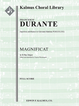 Magnificat in B-flat (orch sc)  score