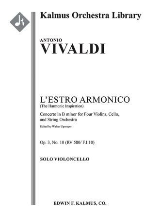 L'Estro Armonico Concerto  (cello) String Orchestra Cello