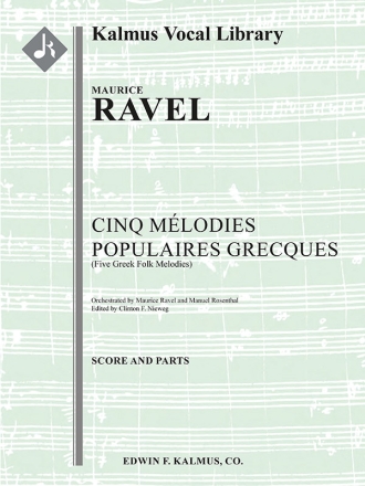 Cinq Melodies Populaires Grecques (f/o) Full Orchestra score and parts