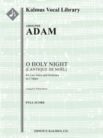 O Holy Night (f/o score) for low voice and orchestra score