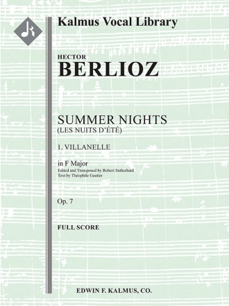 Summer Nights, Op. 7  1 (in F) (score)  score