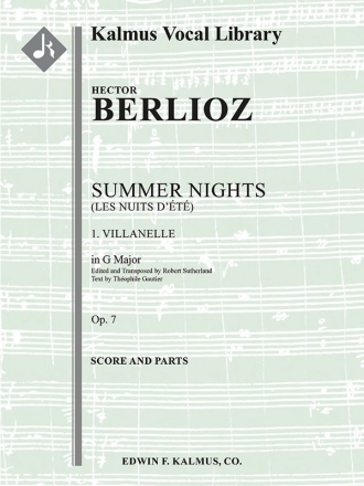 Summer Nights, Op. 7  1 (in G) (orch) Full Orchestra score and parts