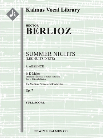 Summer Nights, Op. 7 4  (in D) score Scores