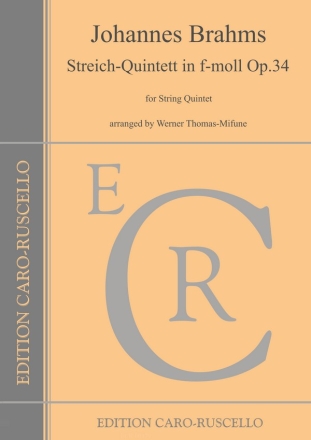 Streichquintett in f-moll Op.34  fr 2 Violinen, Viola, 2 Violoncelli Partitur und Stimmen