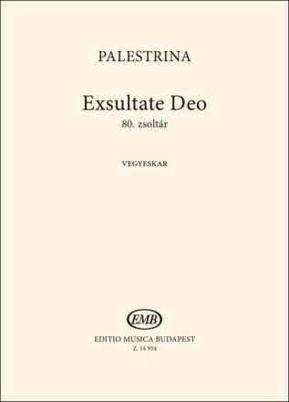 Exsultate Deo (80. Psalm) SMsATB Einzelstimme