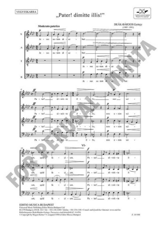 'Pater! dimitte illis!' SATB Einzelstimme