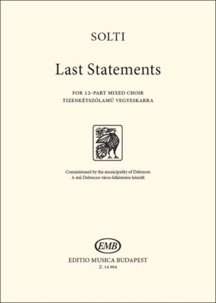 Last Statements SSSAAATTTBBB Partitur